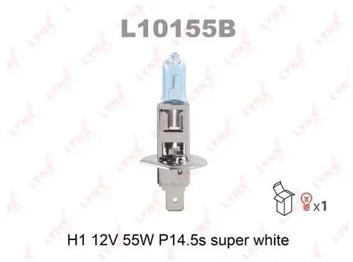 Купить Лампа 12V H1 55W P14,5s LYNXauto SUPER WHITE 1 шт. картон L10155B в интернет магазине ZeeZap.ru с доставкой уже сегодня!