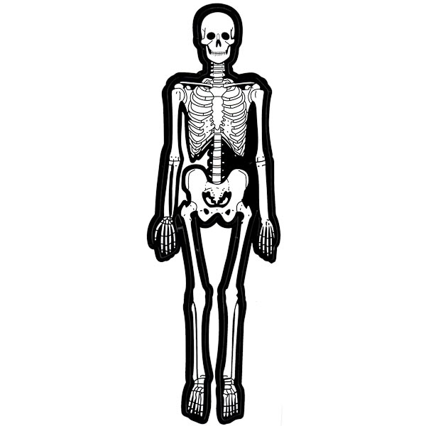 Наклейка (10х30) Skeleton, артикул 4620761960274