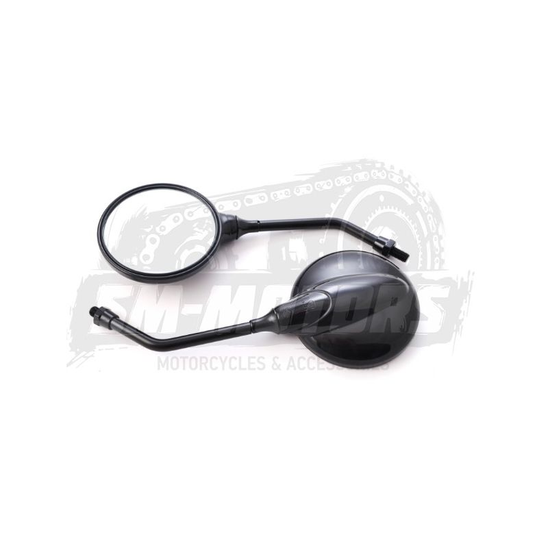 Зеркала мото (пара) SMP-022 прав. резьба M10 черные SM-PARTS, артикул 020225-573-5154