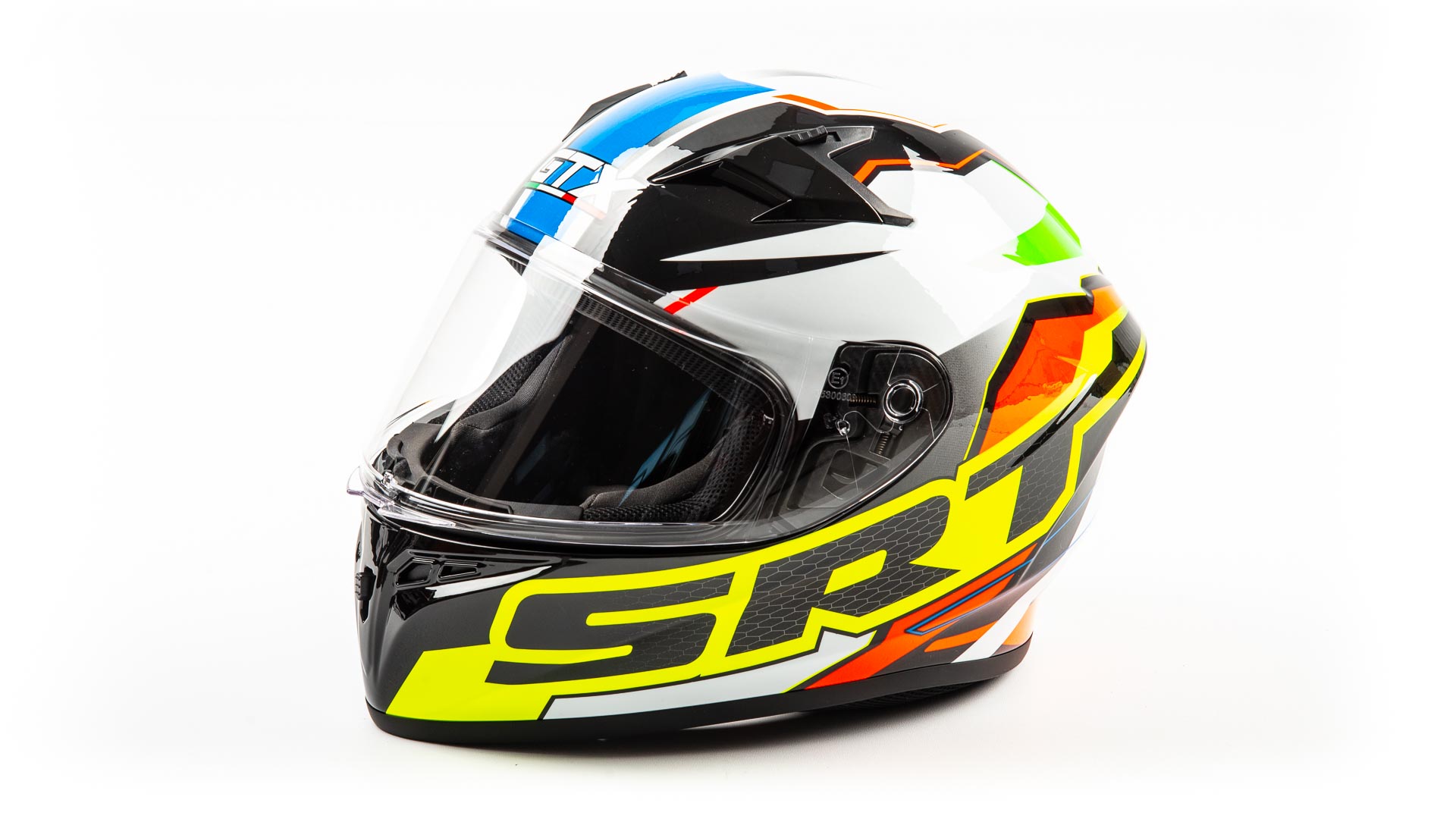 Шлем мото интеграл GTX 578 (L) #2 BLACK/ ORANGE GREEN (ML.14130)